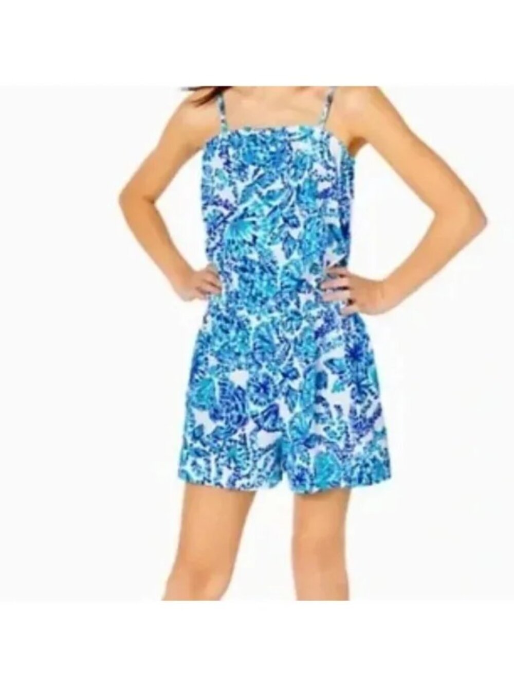 Lilly Pulitzer Girls Jaycee Romper, Size 12/14 (XL)